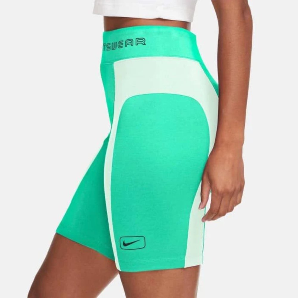 Nike NSW Street Bike Shorts CZ9771-342 Green Women's Size SMALL